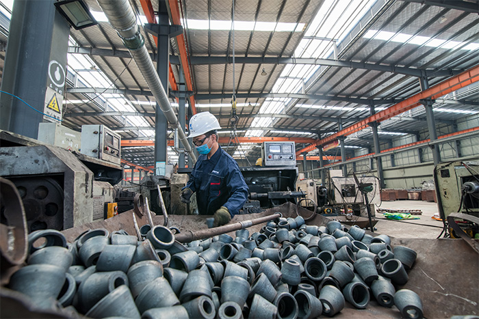 酒泉网架配件-锥头加工车间